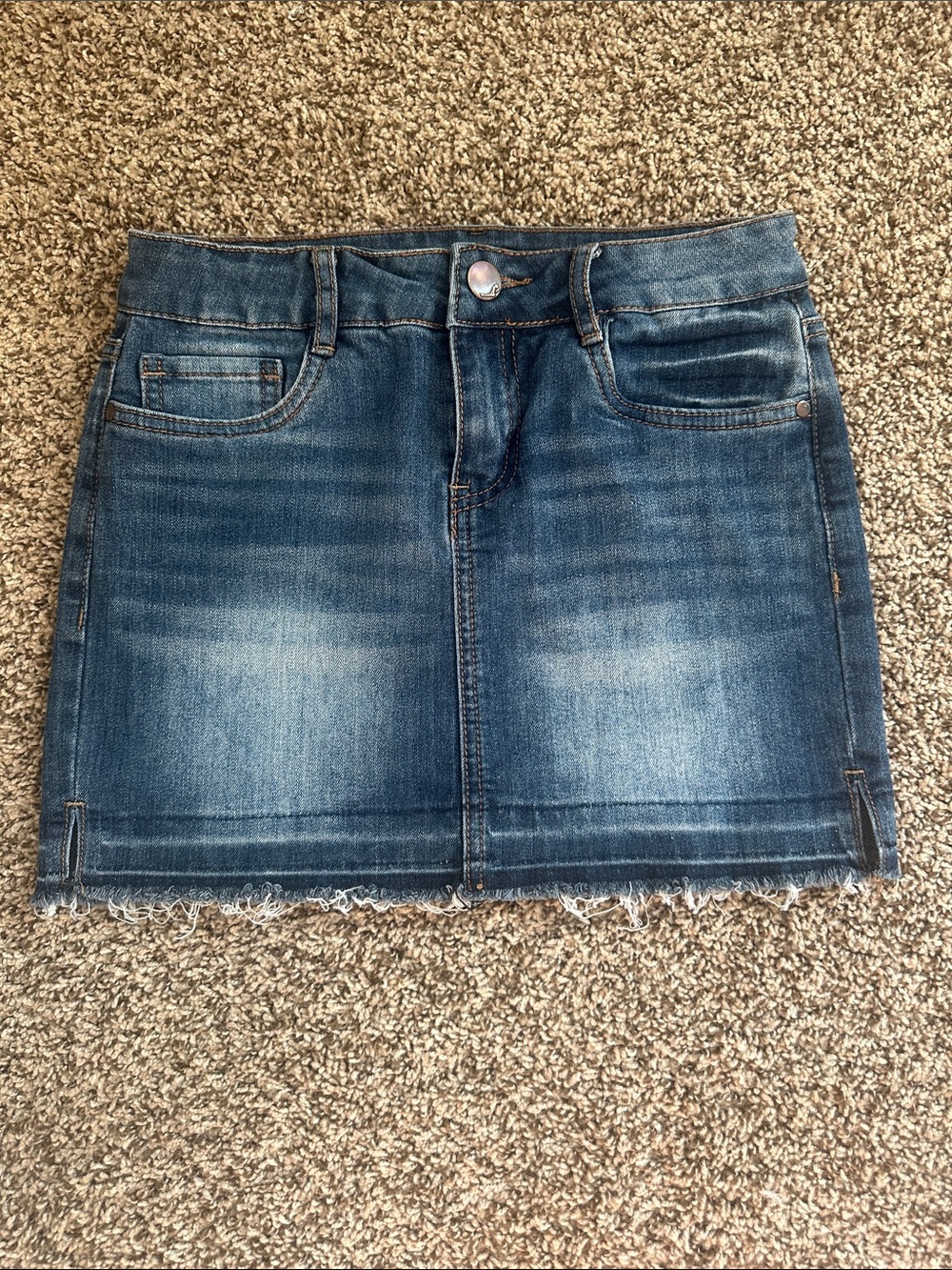 Denim Mini Skirt - Blue